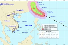 Đường đi và vị trí bão Nepartak. (Nguồn: nchmf.gov.vn)