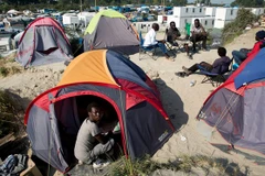 Khu lán trại ở thị trấn Calais. (Nguồn: The Guardian) 