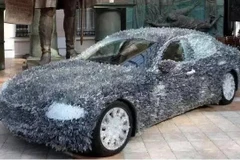 Chiếc xe hiện đang được trưng bày tại triển lãm nghệ thuật đương đại Moscow Biennale. (Nguồn: CCTV)