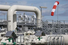 Hệ thống đường ống dẫn khí Dòng chảy phương Bắc 1 tại Lubmin, miền Tây Bắc Đức. (Ảnh: AFP/TTXVN)