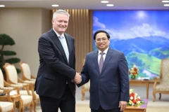Thủ tướng Phạm Minh Chính tiếp ông Mathias Cormann, Tổng Thư ký Tổ chức Hợp tác và Phát triển kinh tế (OECD). (Ảnh: Dương Giang/TTXVN)