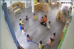 Cơ sở mầm non Elm shool đang được cơ quan chức năng xác minh làm rõ sự việc giáo viên đánh trẻ. (Ảnh: Văn Dũng/TTXVN)