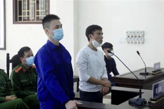 Các bị cáo Bùi Xuân Đại (trái) và Trần Xuân Hải tại phiên xét xử. (Ảnh: Thế Duyệt/TTXVN)