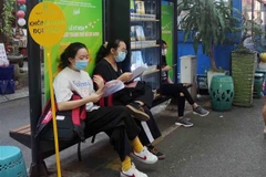 Một gian hàng trên đường sách Thành phố Hồ Chí Minh. (Ảnh: Thu Hoài/TTXVN)