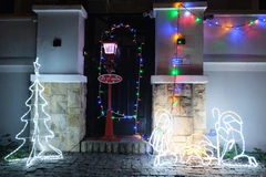 Trên con phố Lawley, hầu hết các ngôi nhà đã chăng đèn kết hoa theo chủ đề Giáng sinh. (Ảnh: Vietnam+)