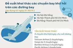 Đề xuất tăng tần suất 3 đường bay lớn nhất cả nước trong tháng 11