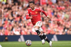 Cristiano Ronaldo đi bóng trong trận đấu giữa Manchester United và Newcastle ở giải Ngoại hạng Anh, trên sân Old Trafford ngày 11/9/2021. (Nguồn: dailysabah.com)