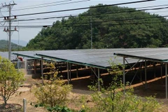 Một công trình điện mặt trời đã hòa lưới điện quốc gia. (Ảnh: Nguyễn Dũng/TTXVN)