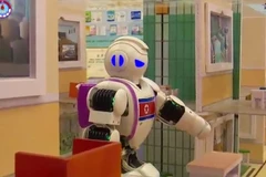 Hình ảnh chụp từ trang tin DPRK Today của Triều Tiên, cho thấy robot giáo dục tại một trường học vào ngày 24/2/2021. (Nguồn: koreabizwire.com)