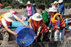 Trà Vinh: Thả gần 1,1 tấn cá giống ra môi trường tự nhiên