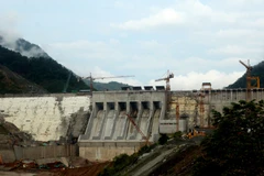 Đập chính thủy điện Lai Châu. (Ảnh: Ngọc Hà/TTVXN)