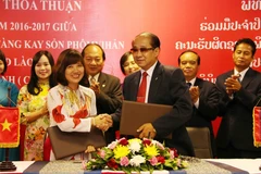 Quang cảnh lễ ký. (Ảnh: Phạm Kiên/Vietnam+)