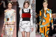 Mẫu thiết kế có họa tiết in đẹp mắt cho xu hướng Thu Đông 2015.