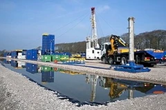 Một giàn khoan khí đá phiến ở Weeton, Anh. (Nguồn: theguardian.com)