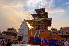 Quảng trường Durbar, một quần thể di tích với nhiều đền chùa được xây dựng vào giữa thế kỷ 12 và 18. (Ảnh: Pietro Columba)