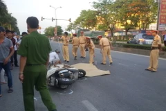 Hiện trường vụ tai nạn. (Ảnh: Hoàng Tưởng/Vietnam+)