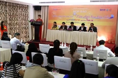 Quang cảnh buổi họp báo. (Ảnh: Trần Lê/Vietnam+)