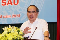 Ông Nguyễn Thiện Nhân phát biểu tại Hội nghị. (Ảnh: Phương Hoa/TTXVN)