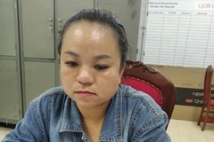 Đối tượng Vũ Thuỳ Linh tại cơ quan điều tra. (Nguồn: Công an tỉnh Lạng Sơn)