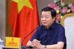 Phó Thủ tướng Trần Hồng Hà phát biểu chỉ đạo cuộc họp. (Ảnh: Văn Điệp/TTXVN)