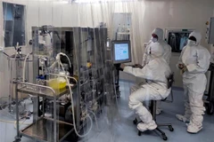 Nhân viên y tế Cuba làm việc tại một phòng thí nghiệm. (Ảnh: AFP/TTXVN)