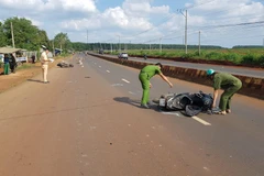 Hiện trường vụ tai nạn. (Ảnh: Đậu Tất Thành/TTXVN)