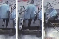 Ác mộng thang máy Trung Quốc tiếp diễn, một người bị mất chân