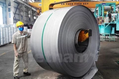 Tôn Hoa Sen cam kết kiểm tra chất lượng và xuất xưởng sản phẩm đều tuân thủ theo quy trình nghiêm ngặt theo những tiêu chuẩn quốc tế. (Ảnh: PV/Vietnam+)