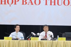 Thứ trưởng Đỗ Thắng Hải chủ trì họp báo thường kỳ. (Ảnh: Đức Duy/Vietnam+)