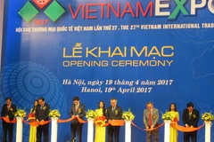 Vietnam Expo 2017 sẽ diễn ra từ ngày 19/4-22/4, tại Trung tâm Hội chợ triển lãm Quốc tế, 91 Trần Hưng Đạo, Hà Nội. (Ảnh: Đức Duy/Vietnam+)