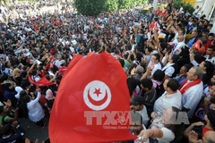 Biểu tình tại Tunisia (Nguồn: AFP/TTXVN)