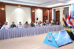 Tùy viên Quốc phòng các nước ASEAN tham dự hội nghị. (Ảnh: Dương Giang/TTXVN)