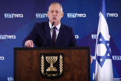 Chủ tịch đảng Xanh-Trắng của Israel, ông Benny Gantz, phát biểu tại thành phố Ramat Gan ngày 7/3/2020. (Ảnh: THX/TTXVN)