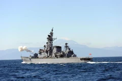 Tàu khu trục Nhật Bản JS Shimakaze được cho là đã va chạm với một tàu cá Trung Quốc ở Biển Hoa Đông ngày 30/3. (Nguồn: stripes.com)
