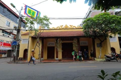 Đền Bạch Mã là một trong tứ trấn của Thăng Long - Hà Nội, hiện đang tọa lạc trên địa bàn phường Hàng Buồm, quận Hoàn Kiếm (Hà Nội). (Ảnh: Thanh Tùng/TTXVN)