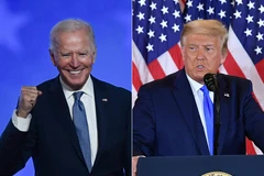Ông Joe Biden (phải) và Tổng thống Mỹ Donald Trump. (Ảnh: AFP/ TTXVN)