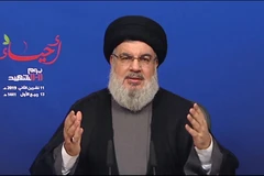 Thủ lĩnh Phong trào Hezbollah của Liban, Hassan Nasrallah. (Ảnh: AFP/TTXVN)