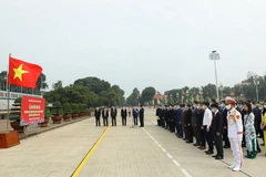 Quang cảnh Lễ báo công dâng Bác. (Ảnh: Văn Điệp/TTXVN)