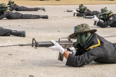 Binh sỹ hải quân Thái Lan trong một cuộc tập trận. (Nguồn: 123rf.com)