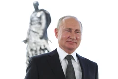 Tổng thống Nga Vladimir Putin trong bài phát biểu trên truyền hình tại khu vực Tver ngày 30/6/2020. (Ảnh: AFP/TTXVN)