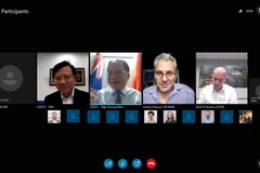 Hội nghị trực tuyến phát triển hợp tác giữa Thành phố Hồ Chí Minh và bang Victoria của Australia. (Ảnh chụp màn hình)