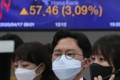 Bảng chỉ số chứng khoán tại Seoul, Hàn Quốc. (Ảnh: Yonhap/TTXVN)