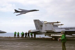 Máy bay ném bom chiến lược B-1 của Mỹ tham gia cuộc tập trận. (Nguồn: othjournal.com)