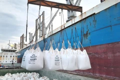 Lô hàng xỉ hạt lò cao nghiền mịn S95 đầu tiên của Việt Nam xuất khẩu sang Australia. (Ảnh: hoaphat.com.vn)