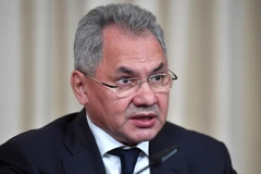 Bộ trưởng Quốc phòng Nga Sergei Shoigu phát biểu tại một cuộc họp báo ở thủ đô Moskva. (Ảnh: AFP/TTXVN)