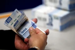 Đồng tiền giấy 500 pesos của Mexico. (Ảnh: AFP/TTXVN)