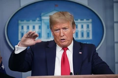 Tổng thống Mỹ Donald Trump phát biểu tại cuộc họp báo ở Nhà Trắng, Washington, DC ngày 24/3/2020. (Ảnh: AFP/TTXVN)