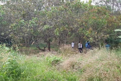 Hiện trường vụ án. (Ảnh: Đậu Tất Thành/TTXVN)