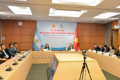 Toàn cảnh hội nghị đầu cầu Việt Nam. (Nguồn: quochoi.vn)