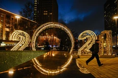 Cảnh vắng vẻ trên một đường phố ở Moskva, Nga, ngày 23/12/2020. (Ảnh: THX/TTXVN)